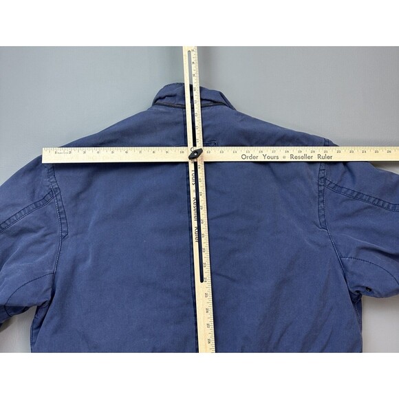 Vintage Members Only Jacket Mens Medium Blue Field Barn Chore Coat Quilt Lined - Picture 13 of 16